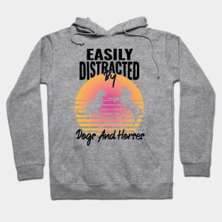 humor sarcastic Doggy dog horse distracted Animal Enthusiast Hoodie